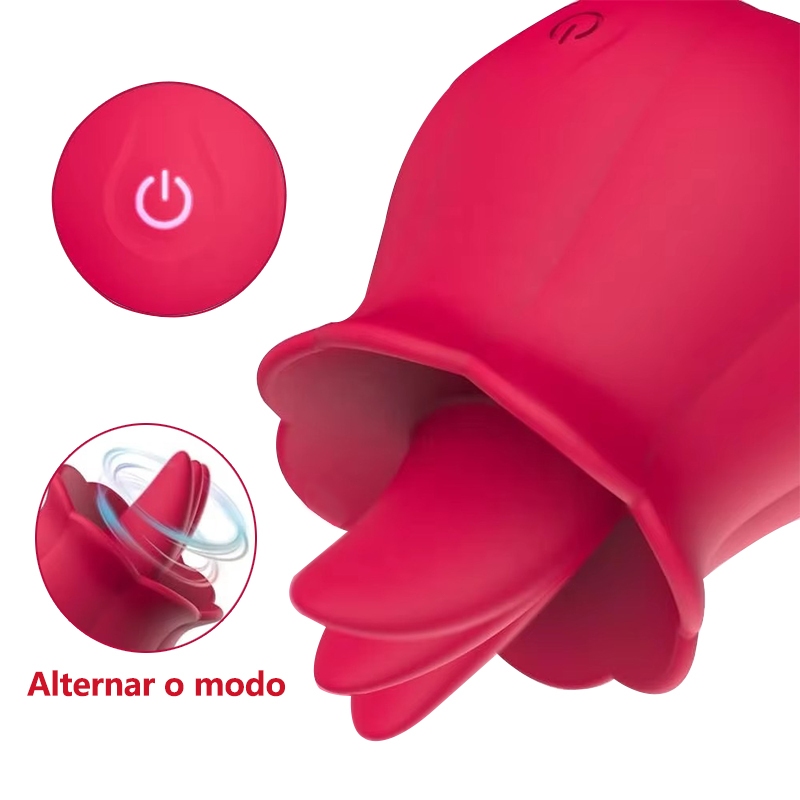Vibrador Sugador Língua de Clitóris Recarregáve