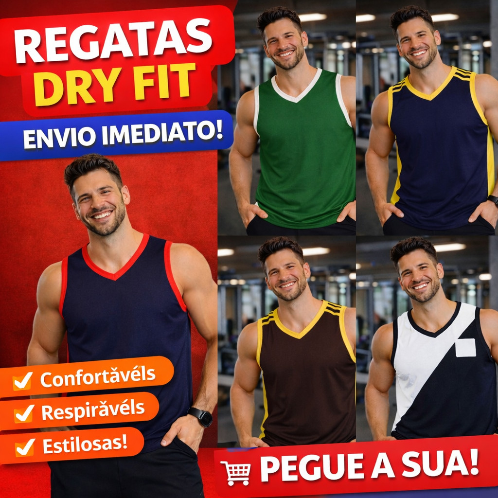 Regata Maculina Dry Fit Estilo Basquete Leve E Fre