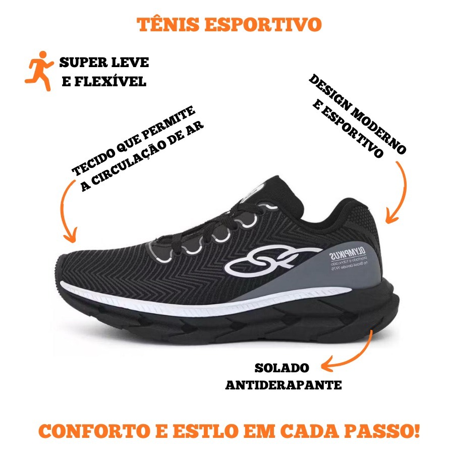 Tênis Masculino Esportivo Academia Caminhada Corr