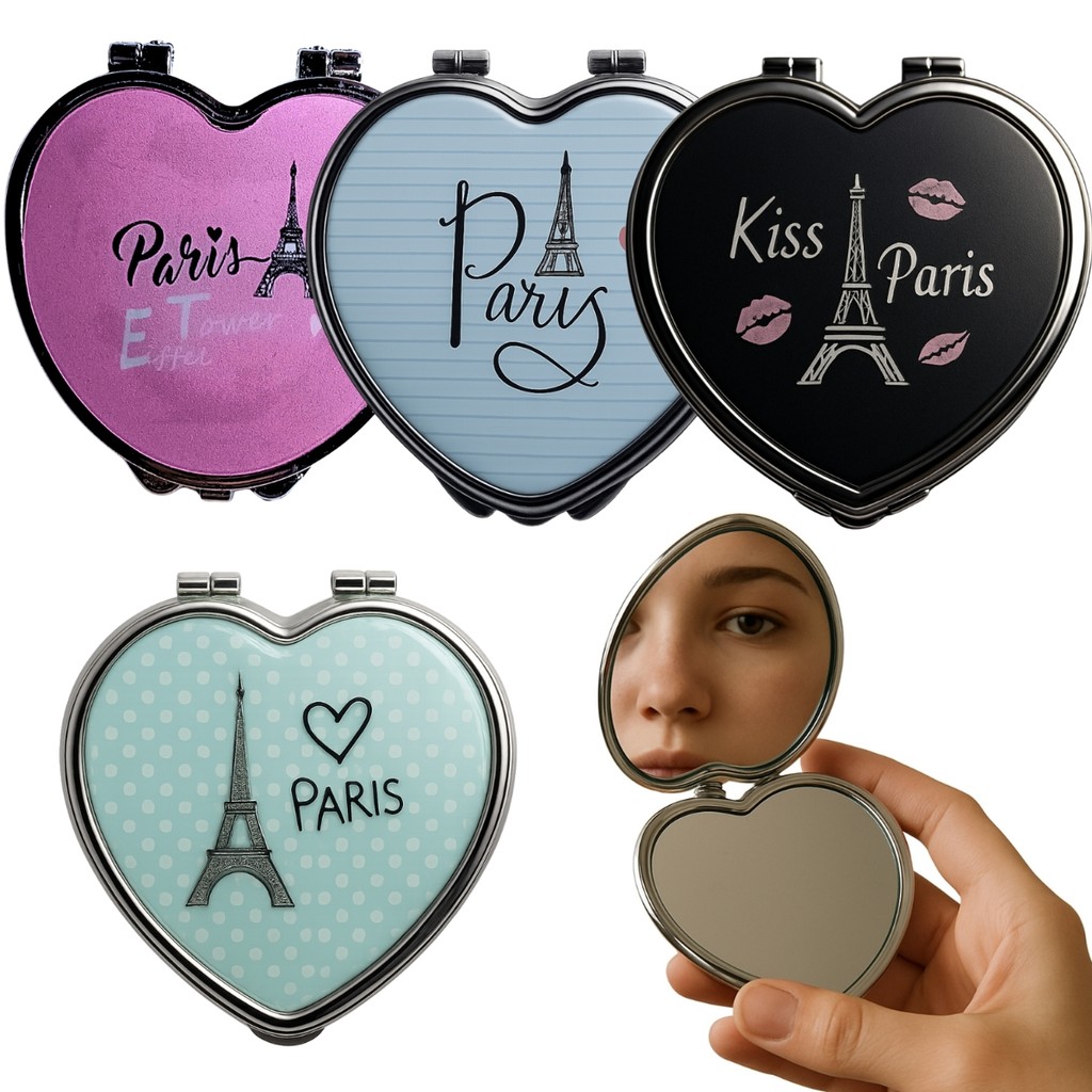 Espelho de Bolso Coração Modelo Paris Sortido ki