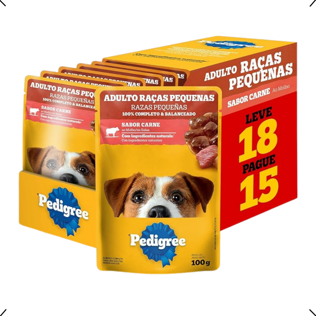 CAIXA SACHE PEDIGREE ADULTO RAÇA PEQUENA CARNE 10