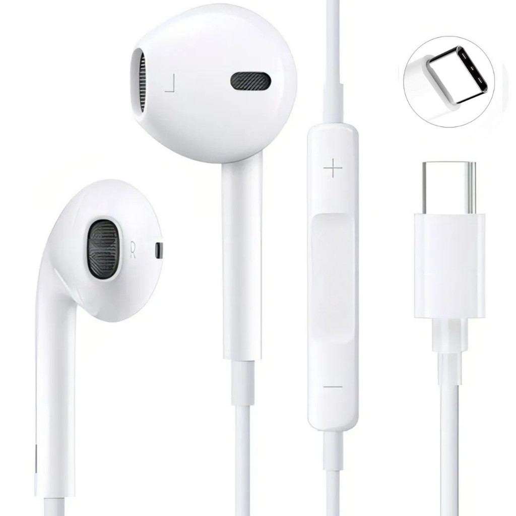Fone de Ouvido Tipo C Android e iPhone 15 16 S20 e