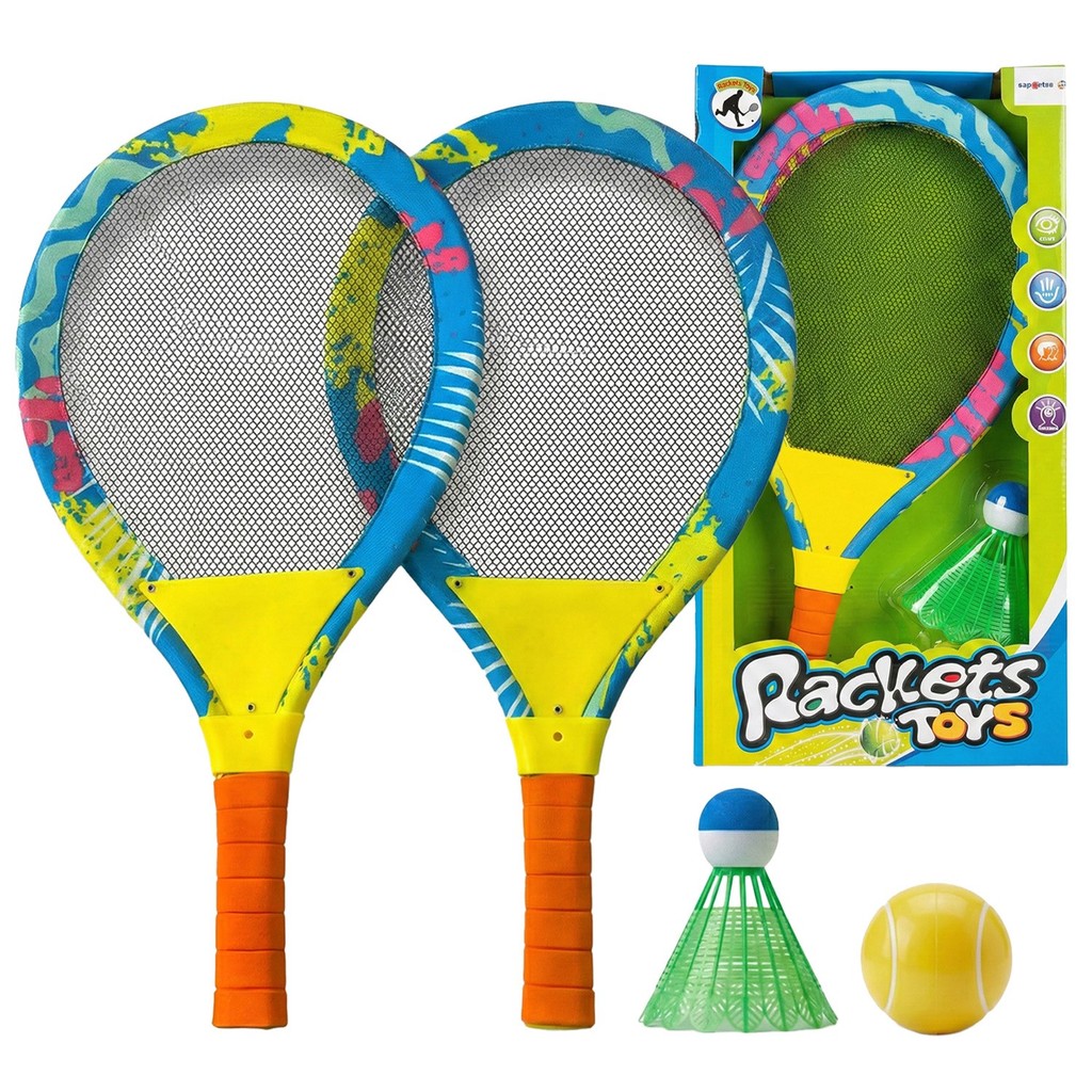 Jogo Badminton Rackets Toys Com 2 Raquetes Bola Pe