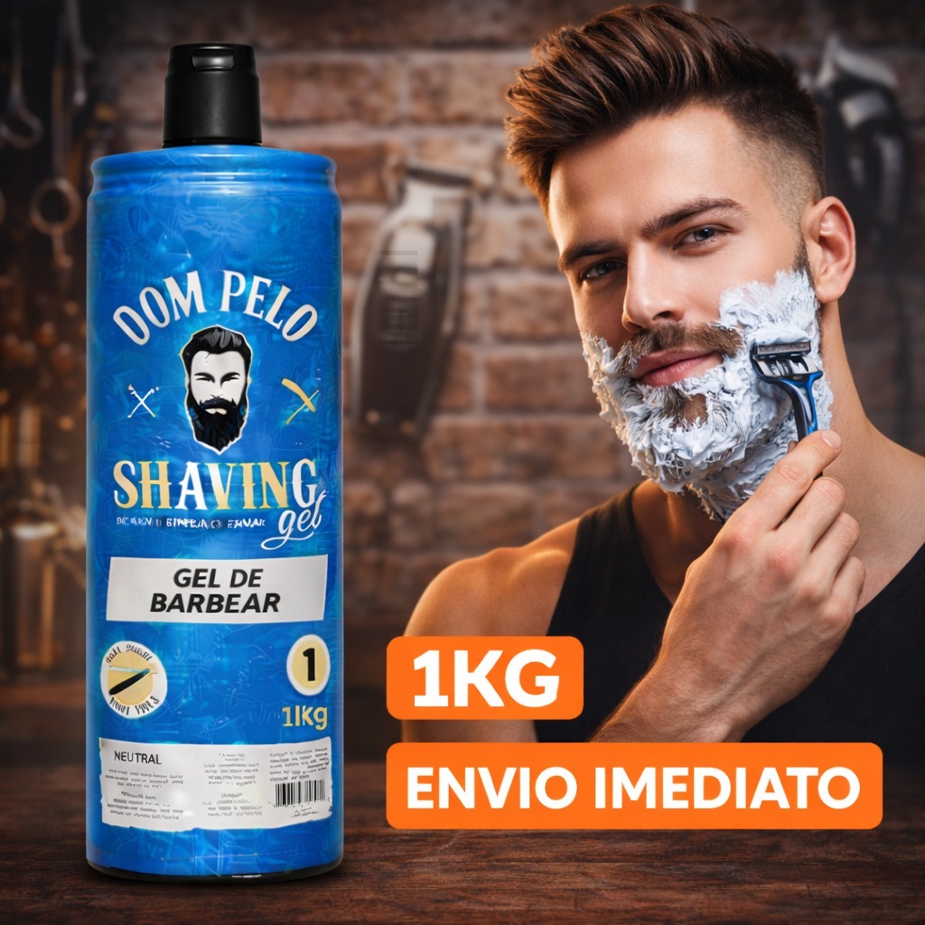 Kit 1, 2, 5 unidades Shaving Gel Dom Pelo 1kg Prof