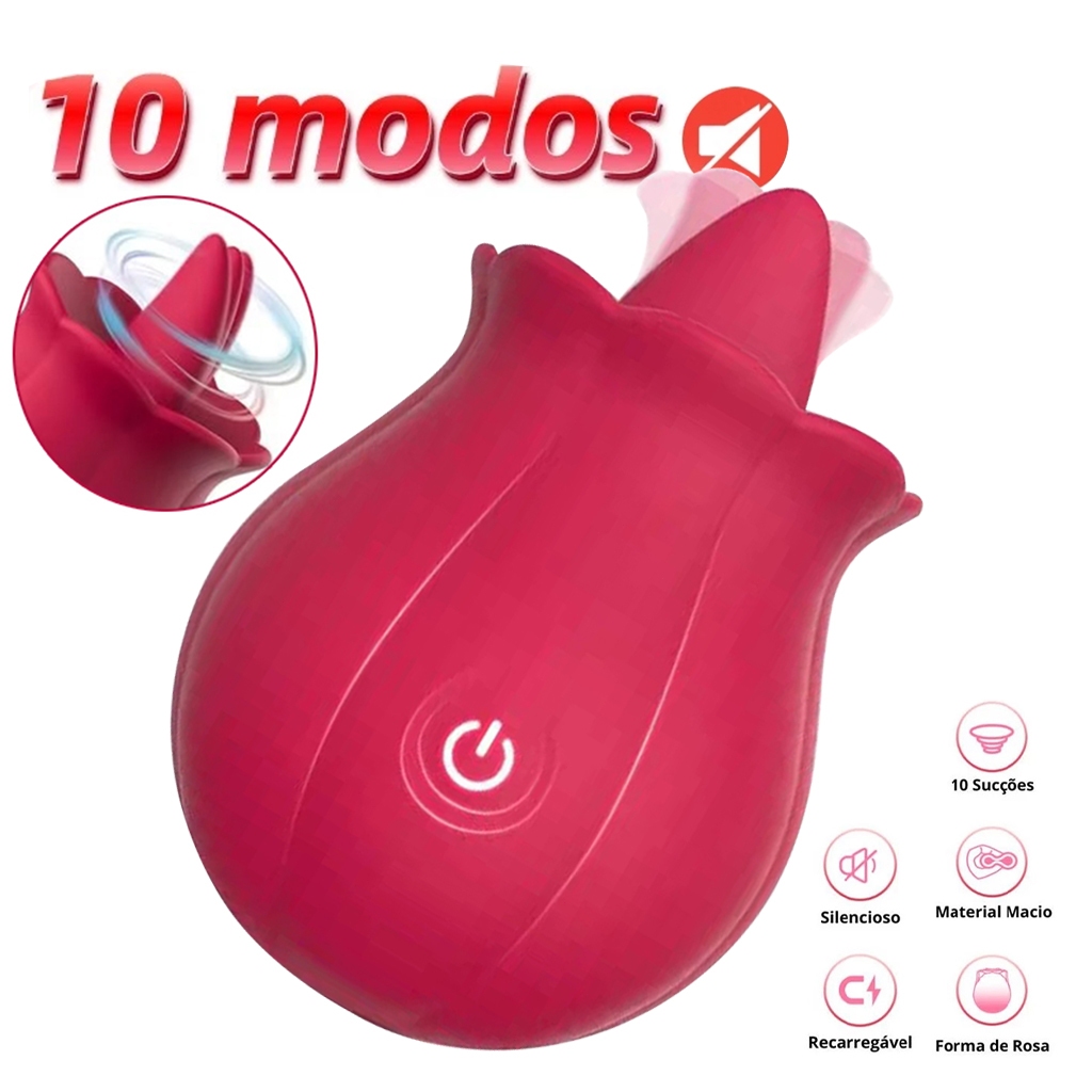 Vibrador Sugador de Clitóris Recarregável em for