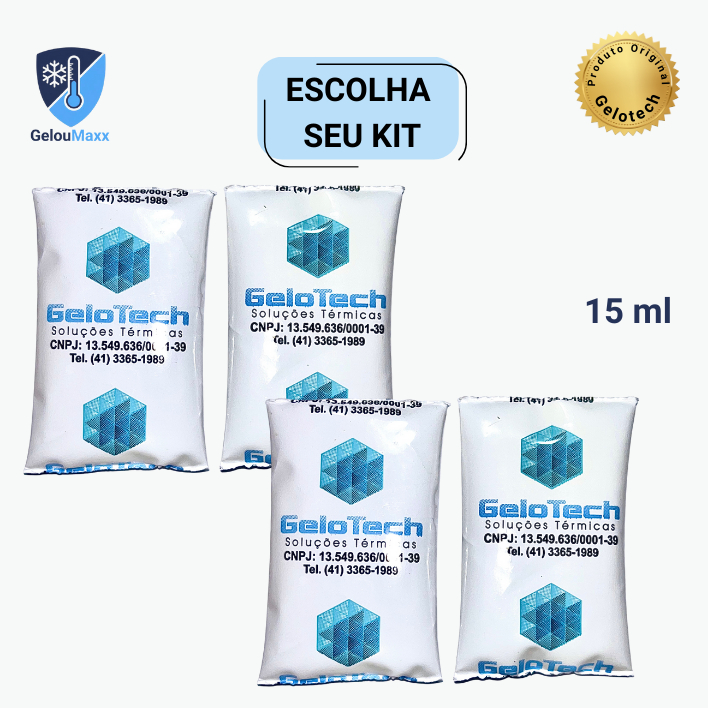 KIT GELO EM GEL FLEXÍVEL 15ML REUTILIZÁVEL GELOT