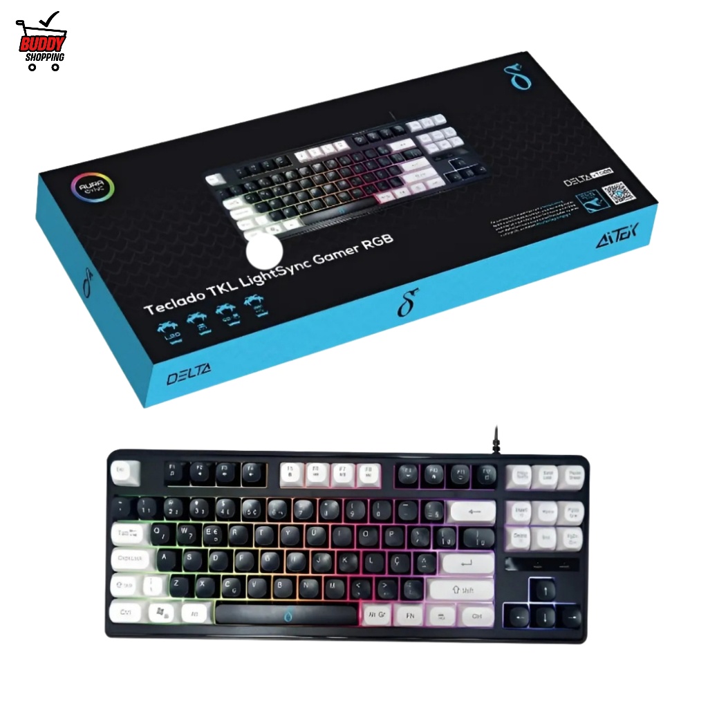 Teclado Gamer Semi Mecanico RGB Delta Gaming DELTA