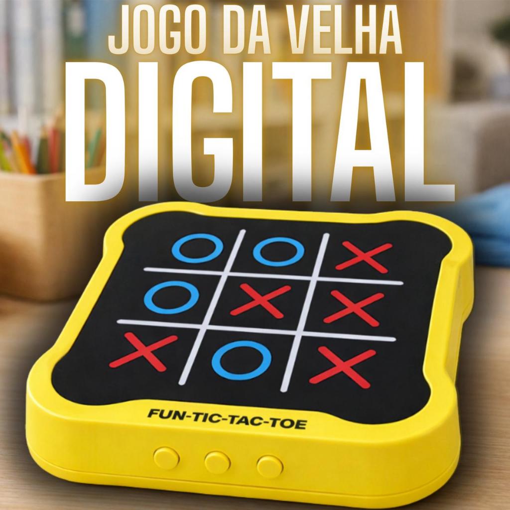 Jogo Da Velha Digital Eletrônico 4 Em 1 Luz Led E