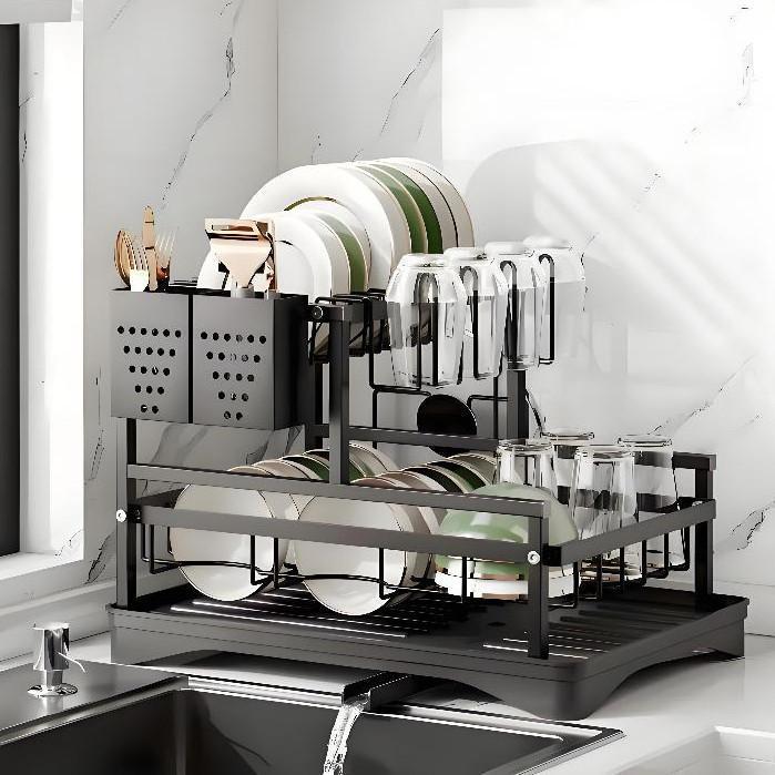 Escorredor de Louças Rack Aço Carbono Organizado