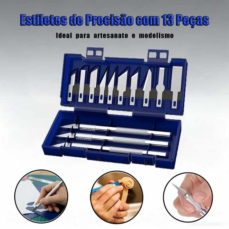 Kit de Estiletes de Precisão 13 Peças Profission
