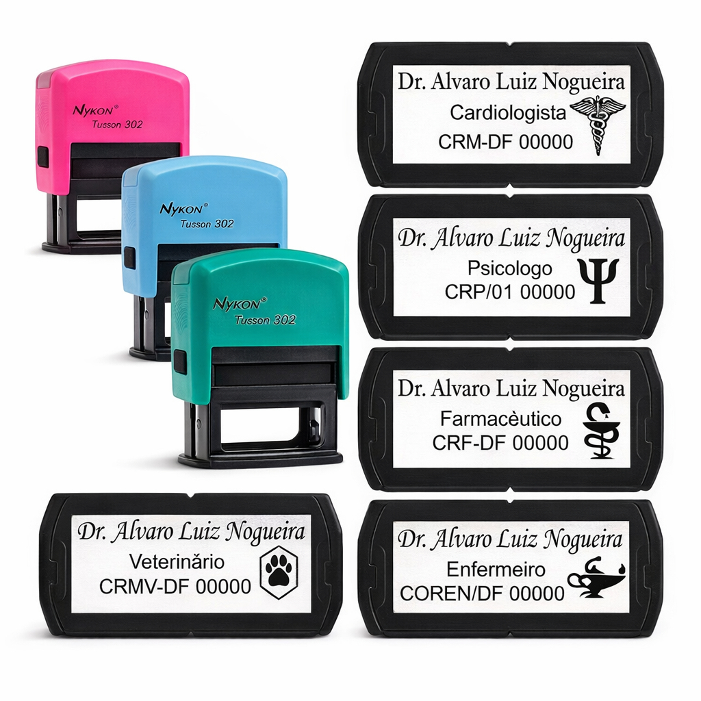 Carimbo Automático Nykon 302 Personalizado  Ideal