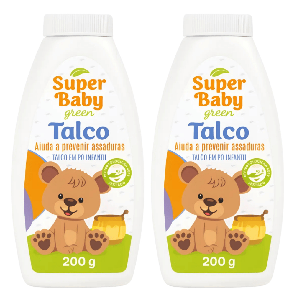 Super Baby Green Kit 2 Talcos em Pó Infantil  