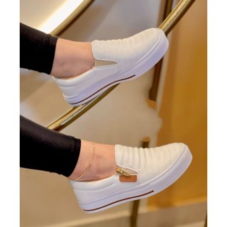 Tênis Slip On Feminino Confortável Leve Macio Se