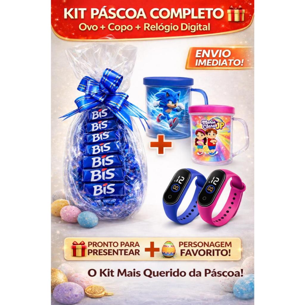 Ovo de Páscoa LACTA Infantil Recheado + Copo Pers