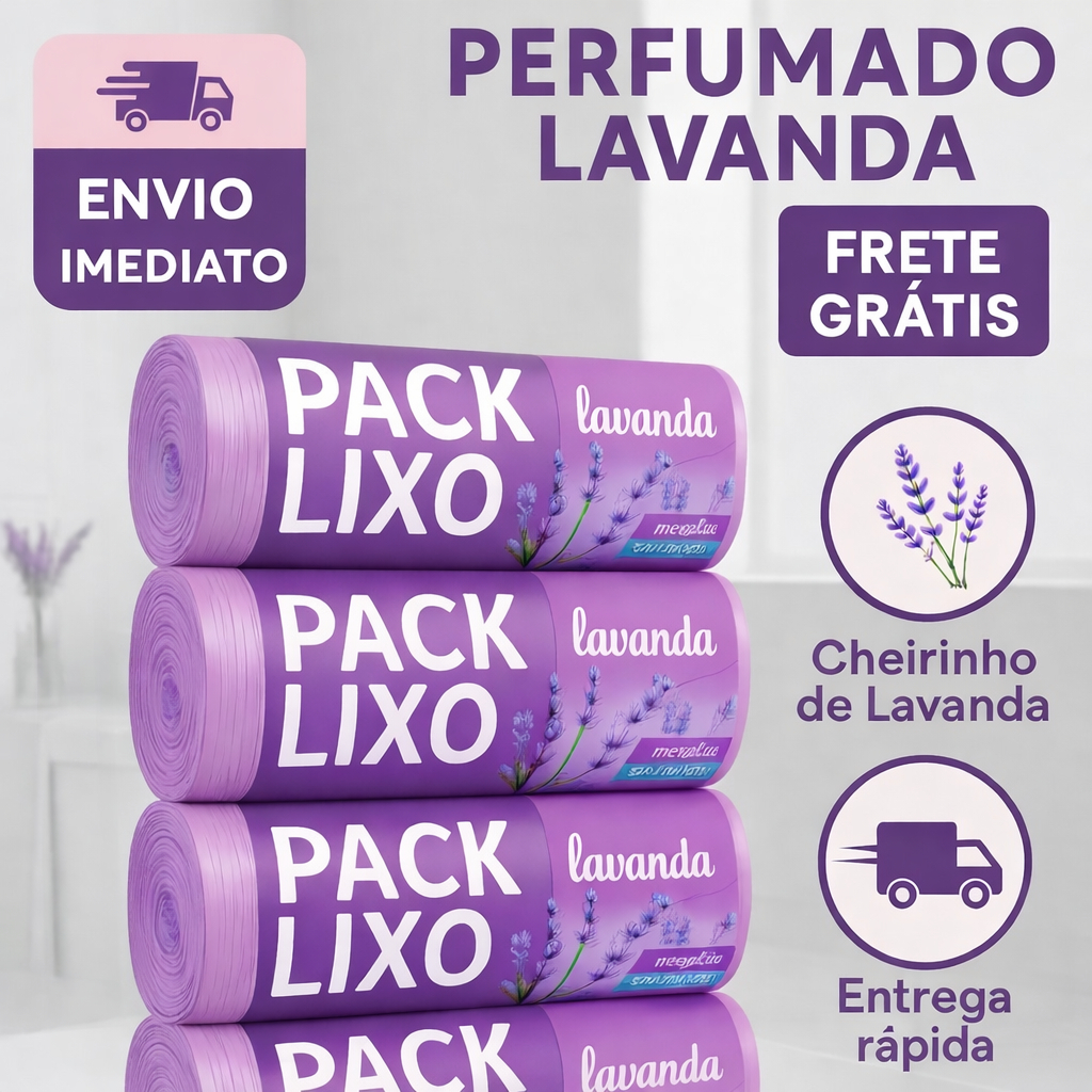 Sacos de Lixo Perfumados Lavanda |Kits 40 á 160 S