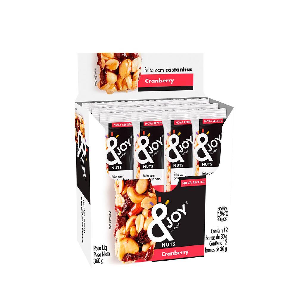 Barra de castanha ejoy nuts cranberry 30g caixa co