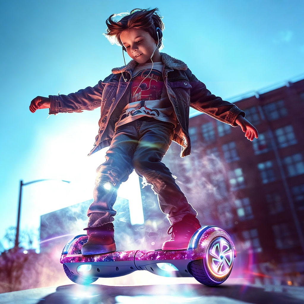 Hoverboard Elétrico com Rodas LED 6.5, Bluetooth 