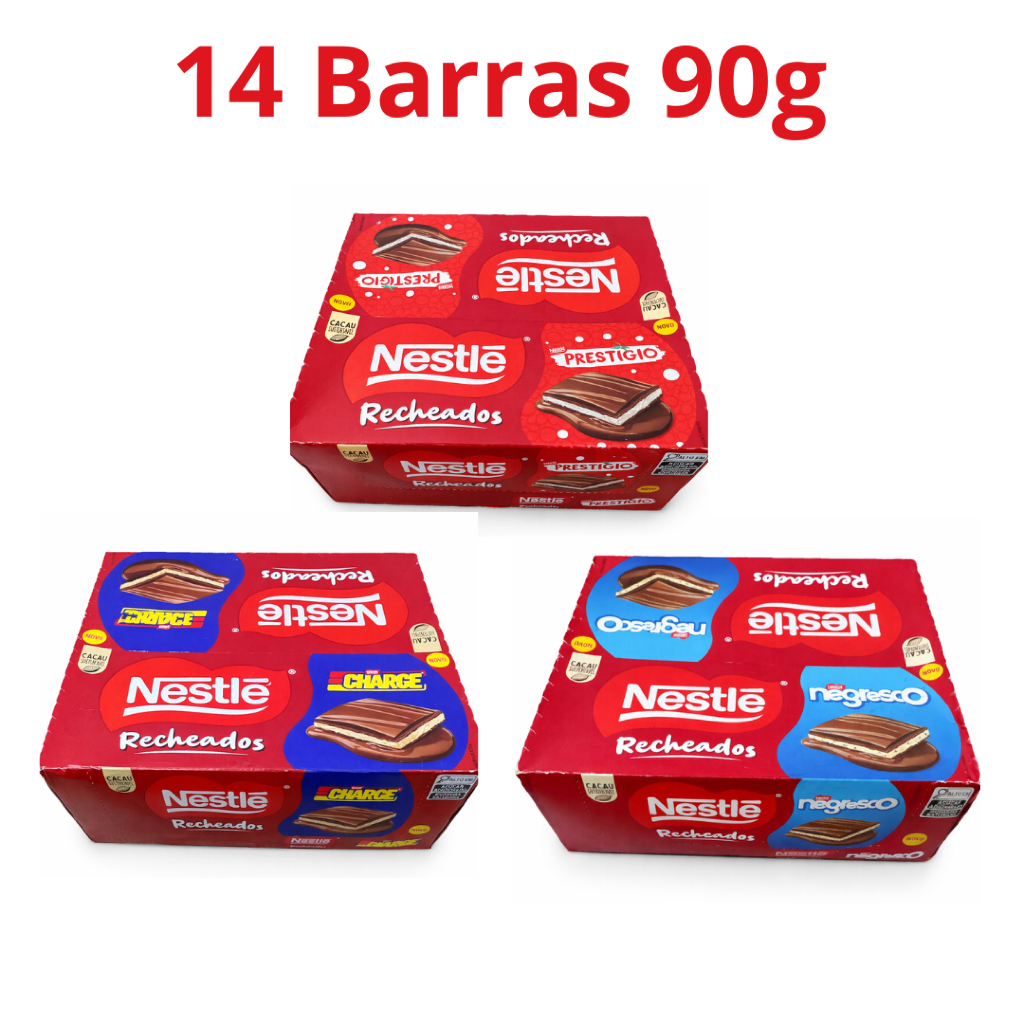 Caixa com 14 Chocolates Nestle Recheados, Prestigi