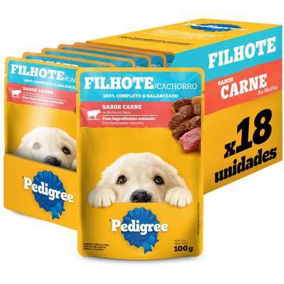 Ração Úmida Pedigree Sachê sabor Carne ao Molh