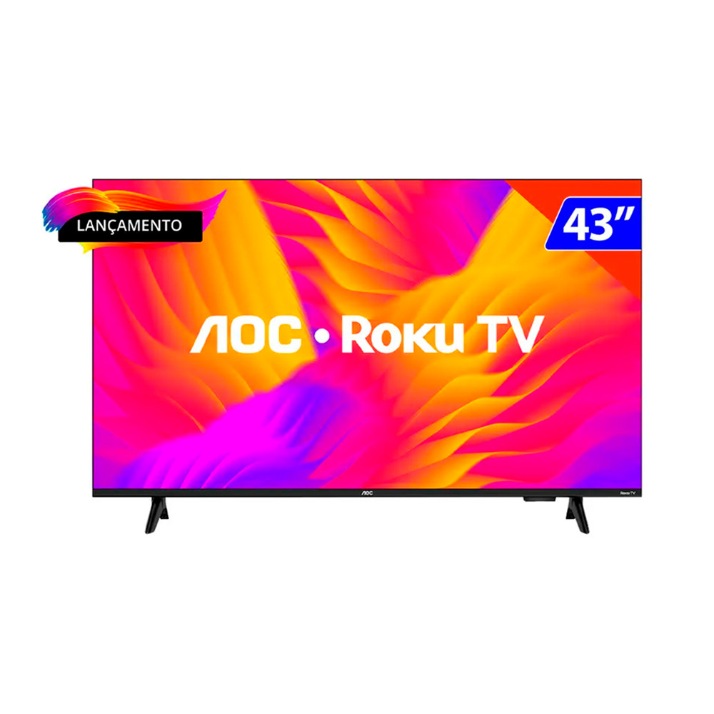 Tv Smart 43 Polegadas Aoc Roku Hd Wi-fi 43s5155/78