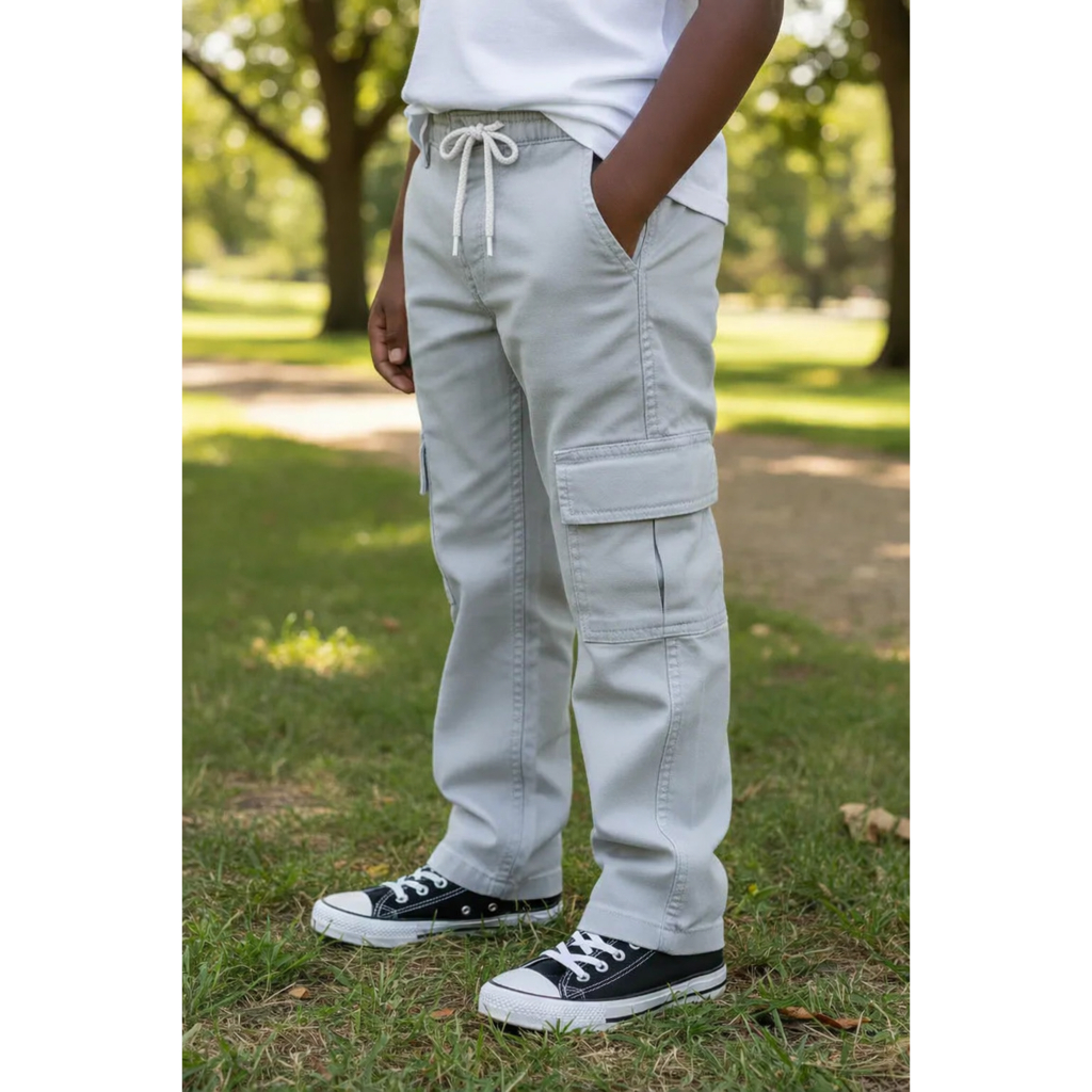 Calça Cargo Infantil Masculina Sarja Resistente 6