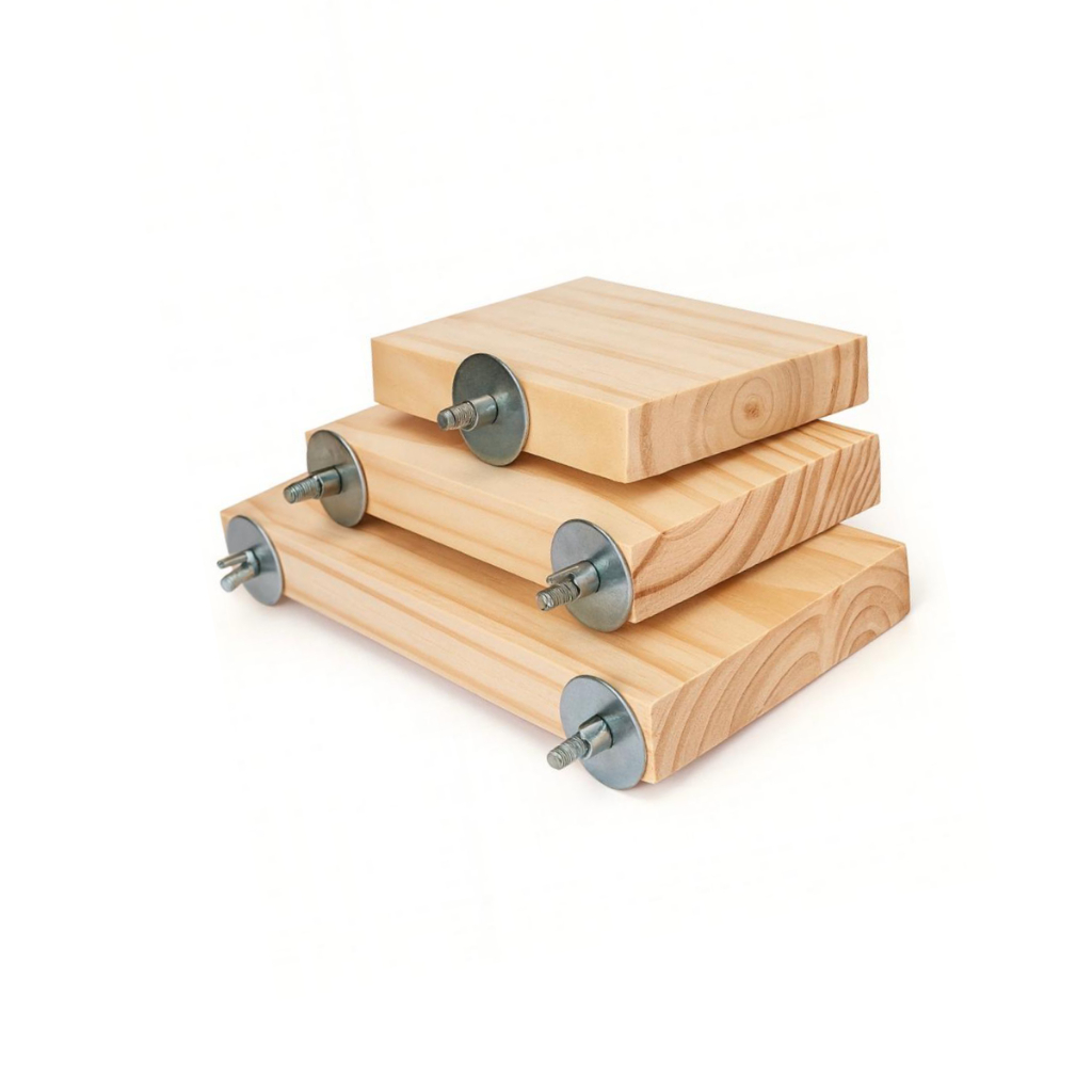 Poleiro Plataforma de Descanso em Madeira Natural 