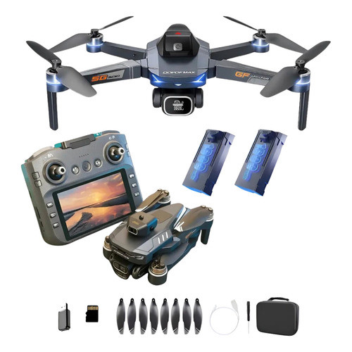 Drone Gt8 Max 4k Dobrável Com Tela Fpv 5g 2 Bater