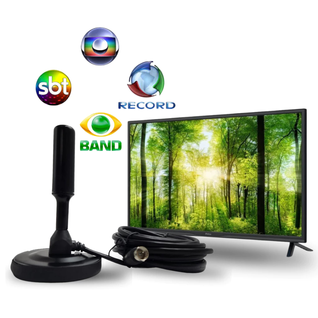 Antena Digital Metros interna Sinal TV HDTV Base I