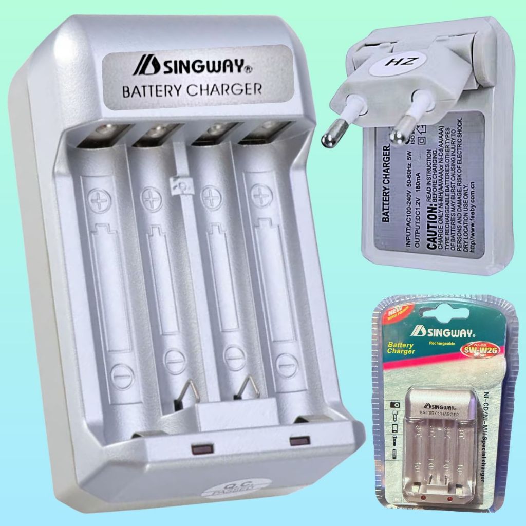 Carregador de Pilha Recarregável Rápido Bivolt A