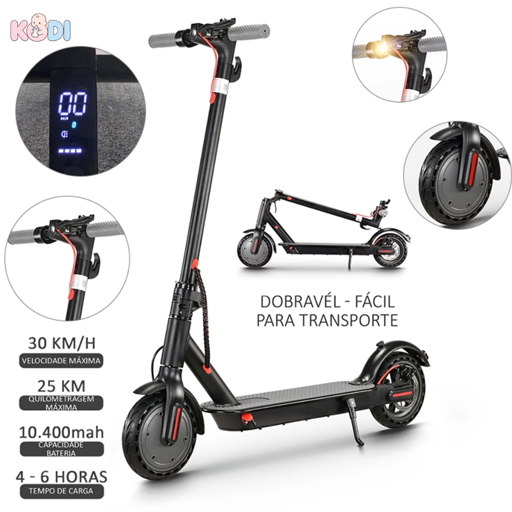 Patinete Elétrico Adulto 350W Alta Velocidade, Ba
