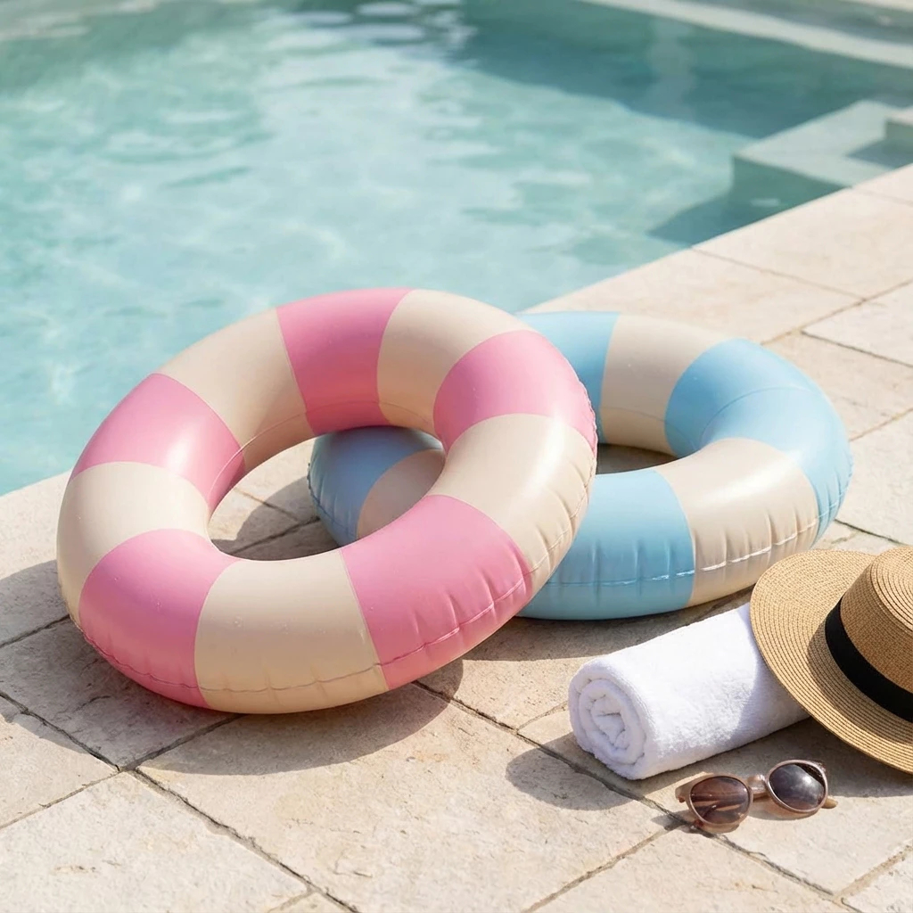 Boia Listrada Inflavel Vintage Retrô de Natação