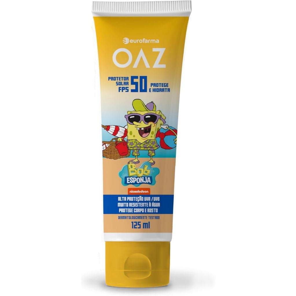 OAZ PROTETOR SOLAR INFANTIL BOB ESPONJA 50FPS 125M