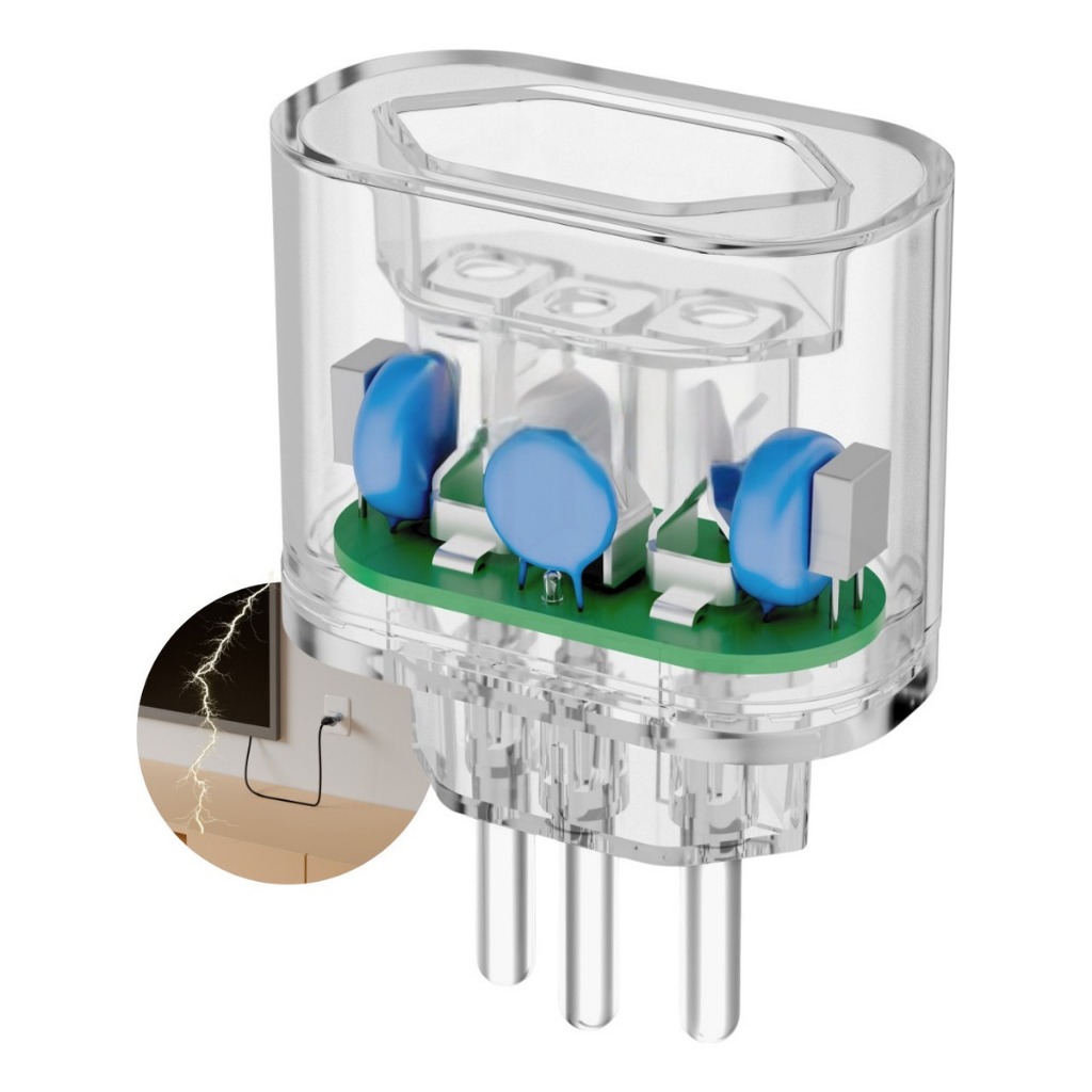 Protetor Contra Surtos Elétricos Raios Dps 3 Entr