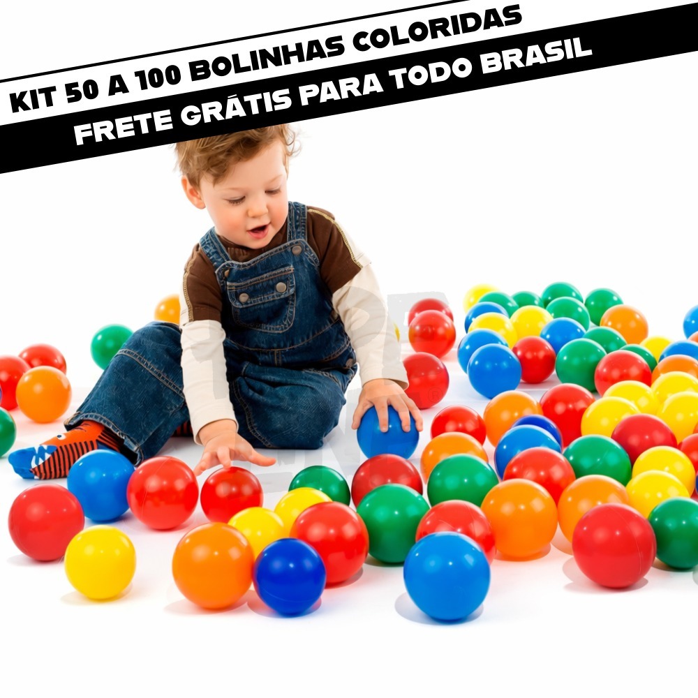 Kit Pacote 50 a 100 Bolinhas Coloridas Infantil Pa