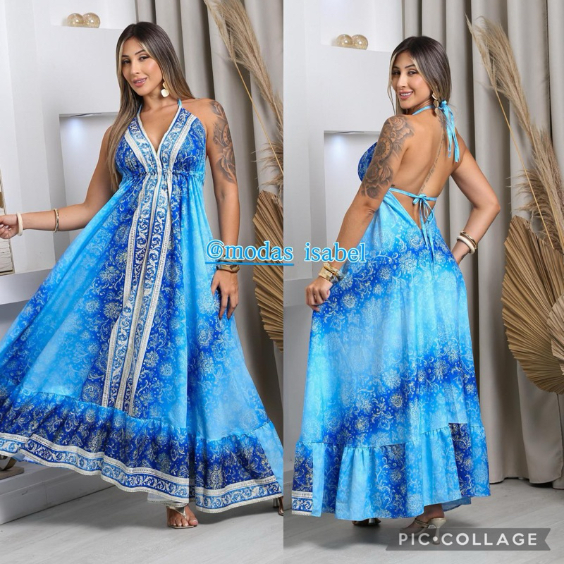 Vestido  Longo  Feminina  INDIANO 01  Longo Frente