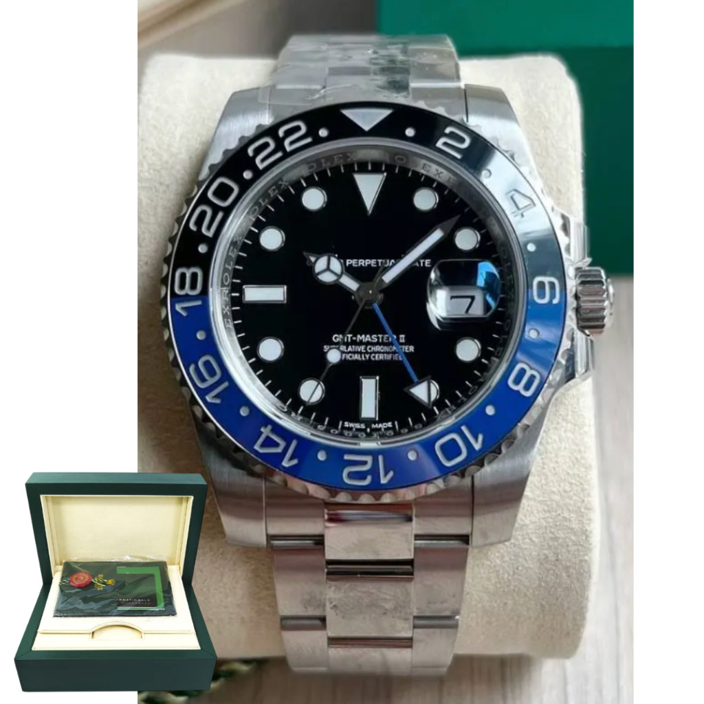 Relógio Masculino GM BMW Bezel Azul-Preto Pulseir