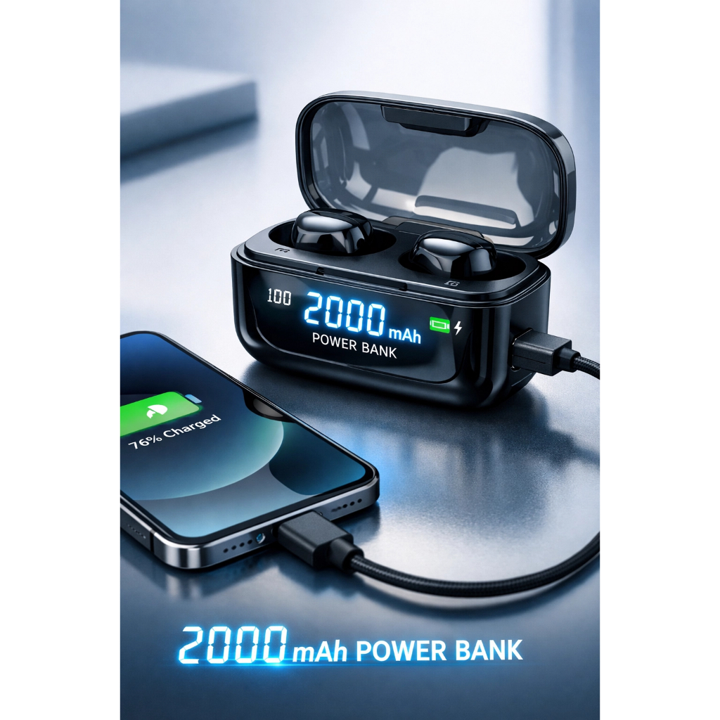 M10 FONE – Bluetooth 5.1 Sem Fio Display Dig