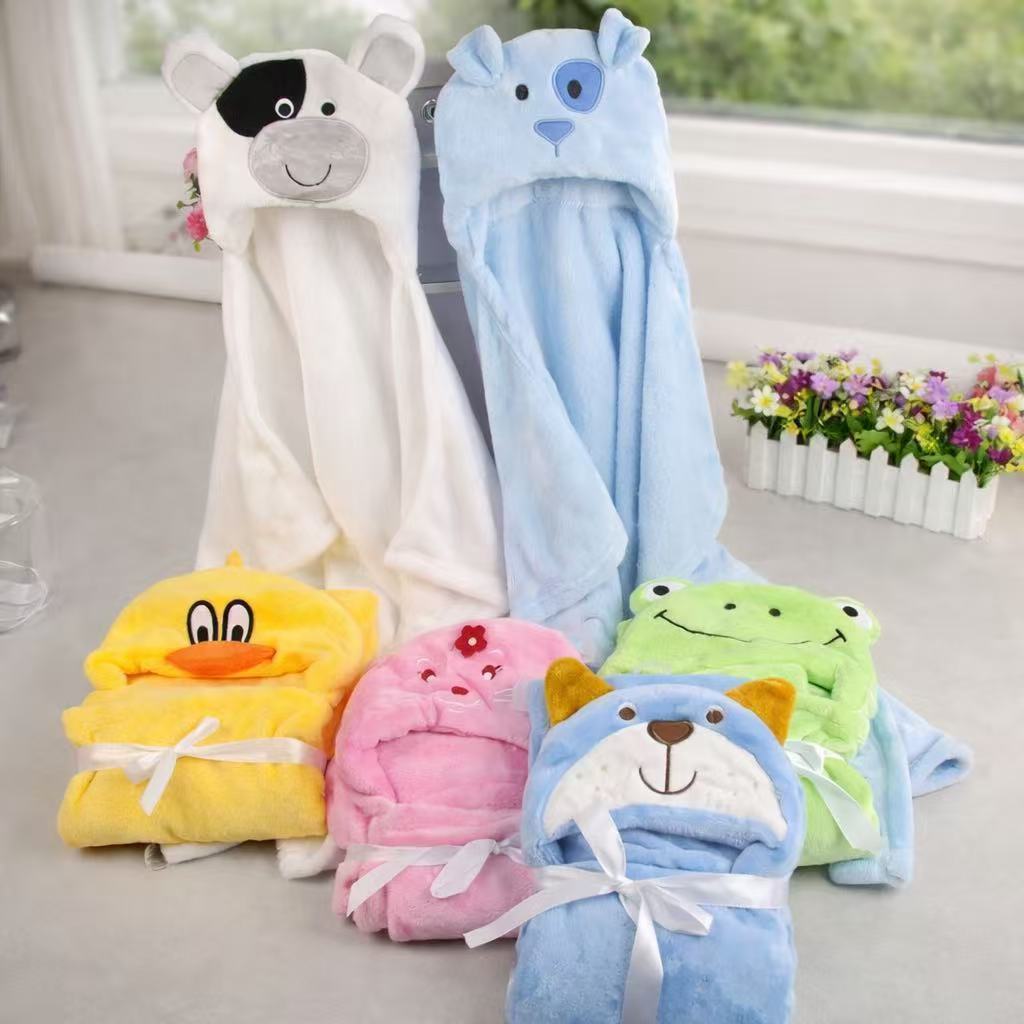 Moda Toalha de Banho Bebê Felpuda Capuz Infantil 