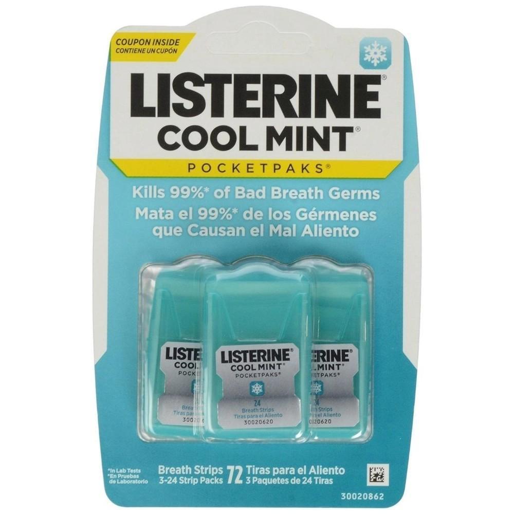 Listerine Pocket Pack Sabor Cool Mint 72 Tiras 