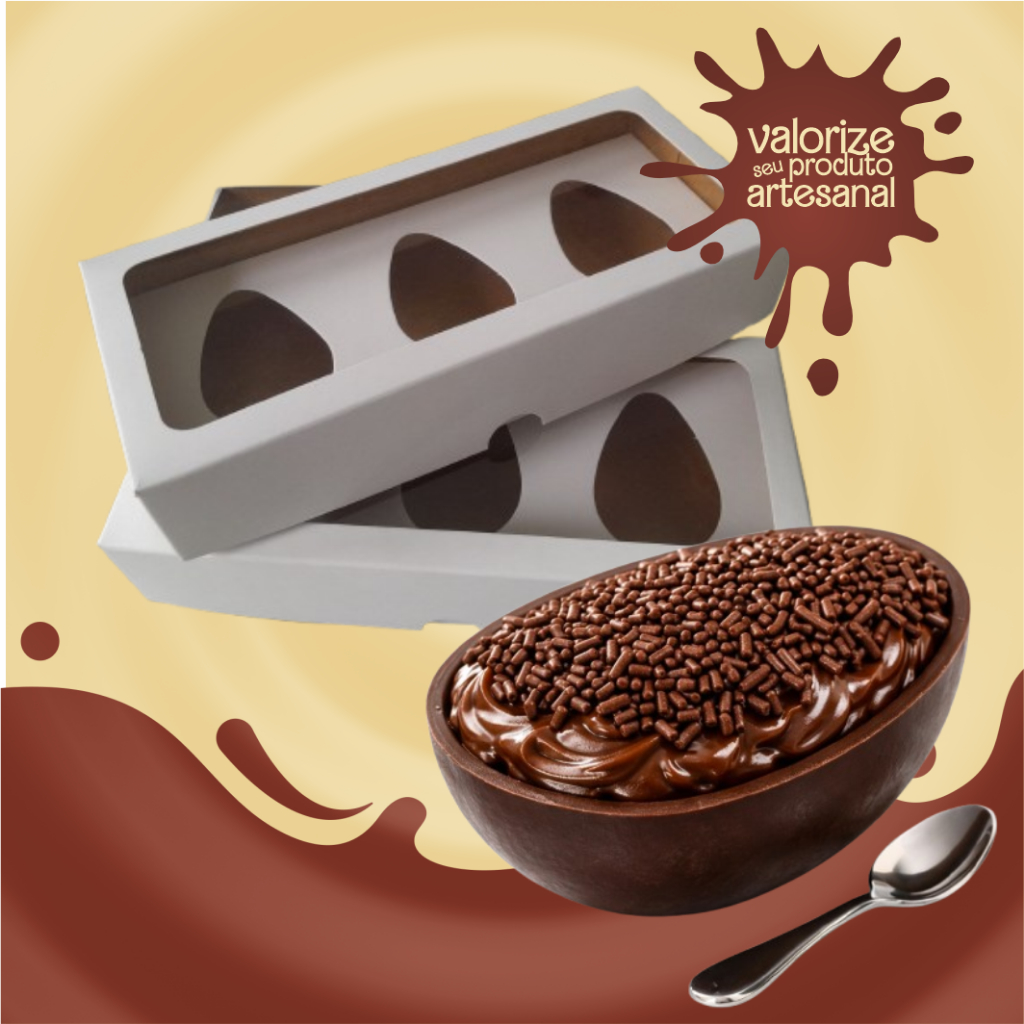 Caixinhas p/ Ovo de Colher com visor de acetato