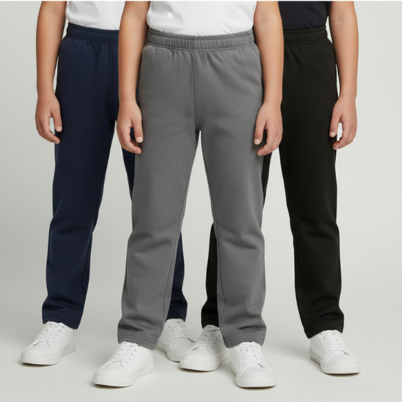 Kit 3 Calças de Moletom Infantil Sem Punho  Confo