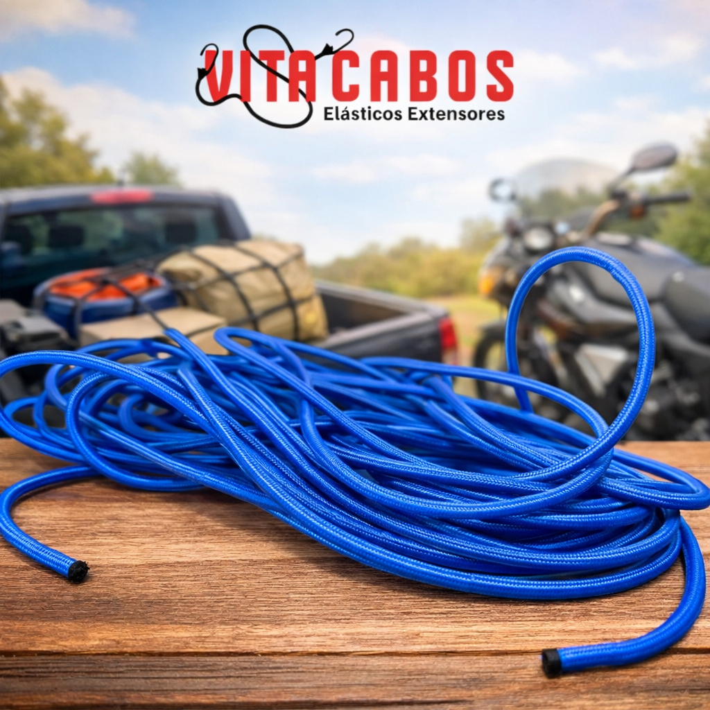 Corda Elástica 40m Azul Royal Reforçada para Ama