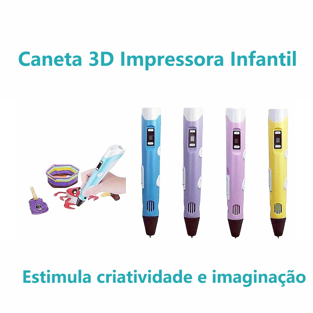 Caneta 3D Impressora Infantil Pintura Desenho DIY 