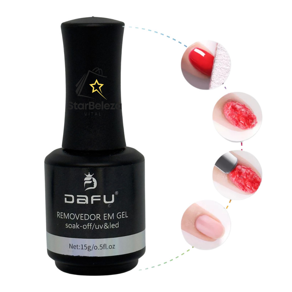Removedor de Esmalte em Gel DAFU 15ml Soak Off Pro