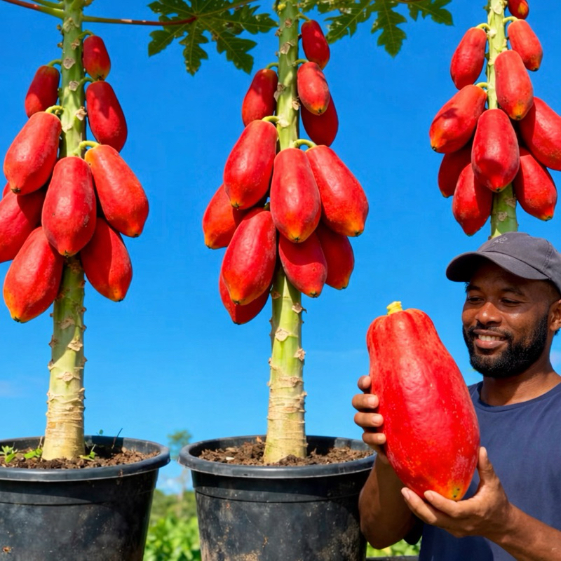 Mamão Tailandês Red doce e saboroso alta produca