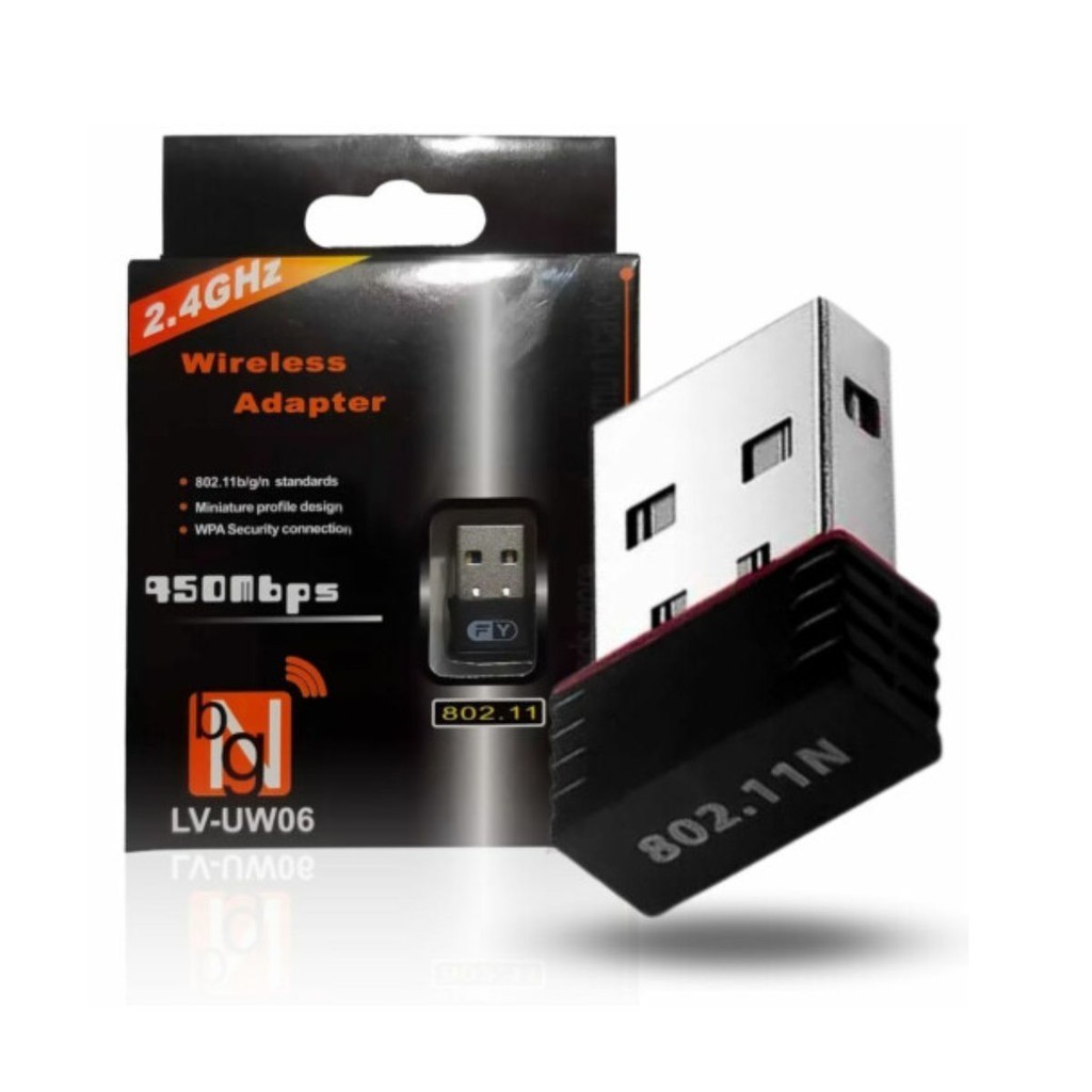 Adaptador USB 2.0 Wireless WiFi 950Mbps Mini/ Alta