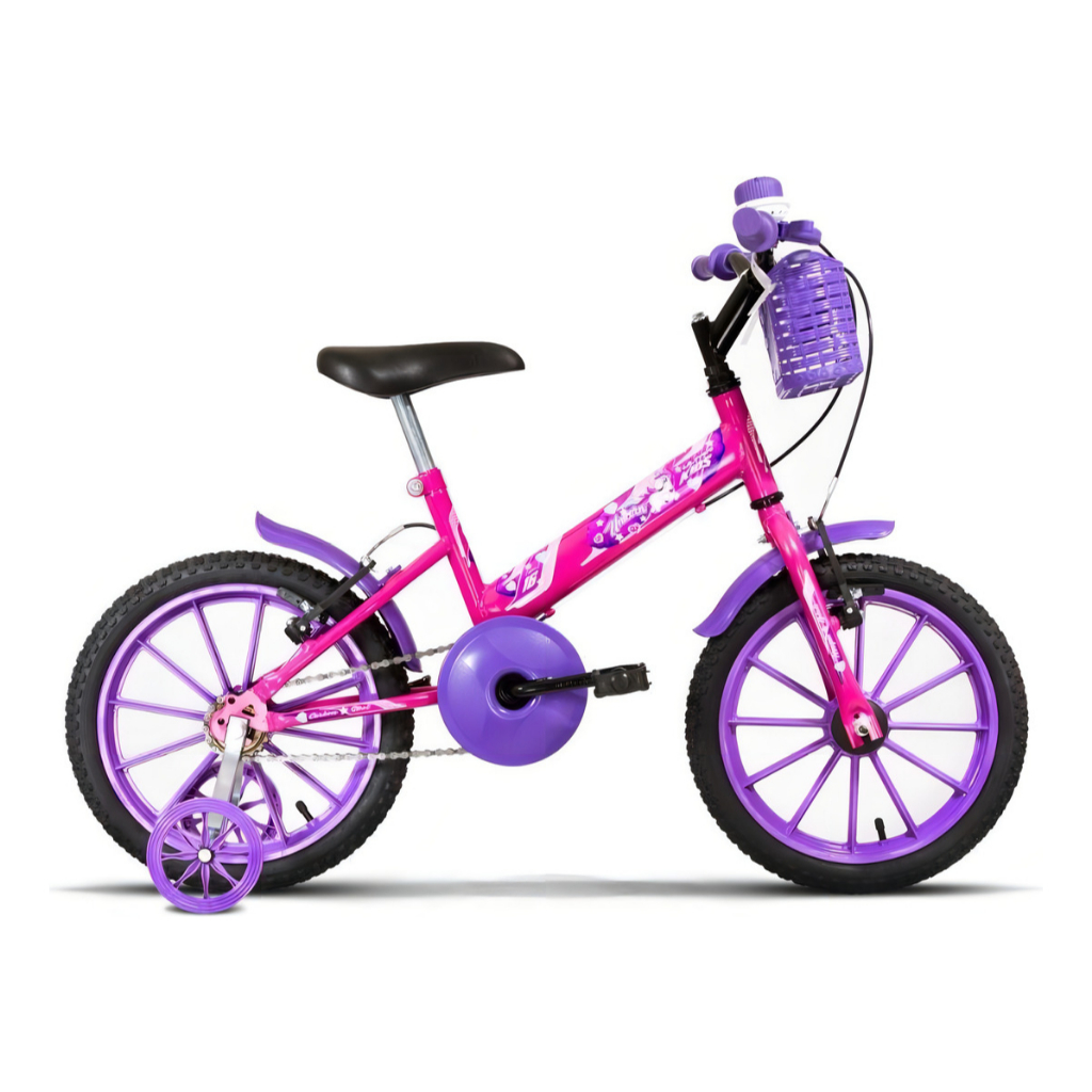 Bicicleta Infantil Menino Menina Aro 16 Azul Rosa 
