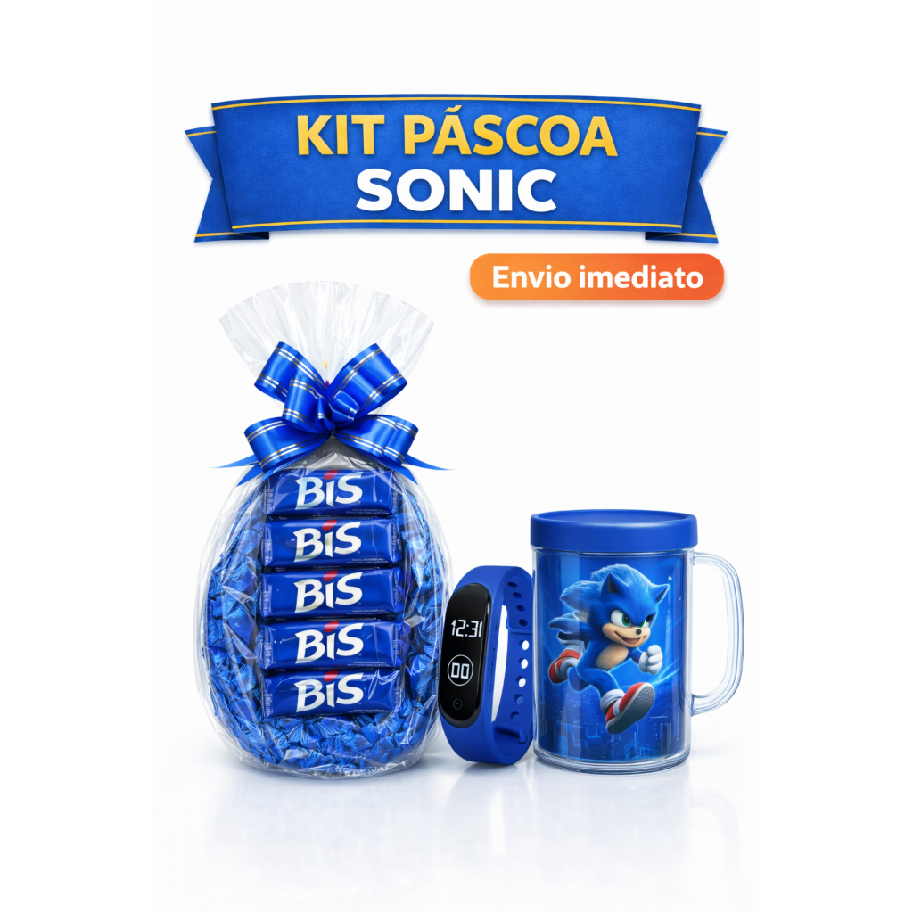 Ovo de Páscoa SONIC  Lácta  Recheado com Bombons