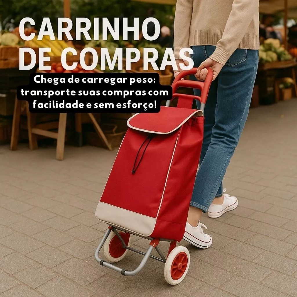 Carrinho De Compra Feira Supermercado Compras Dobr