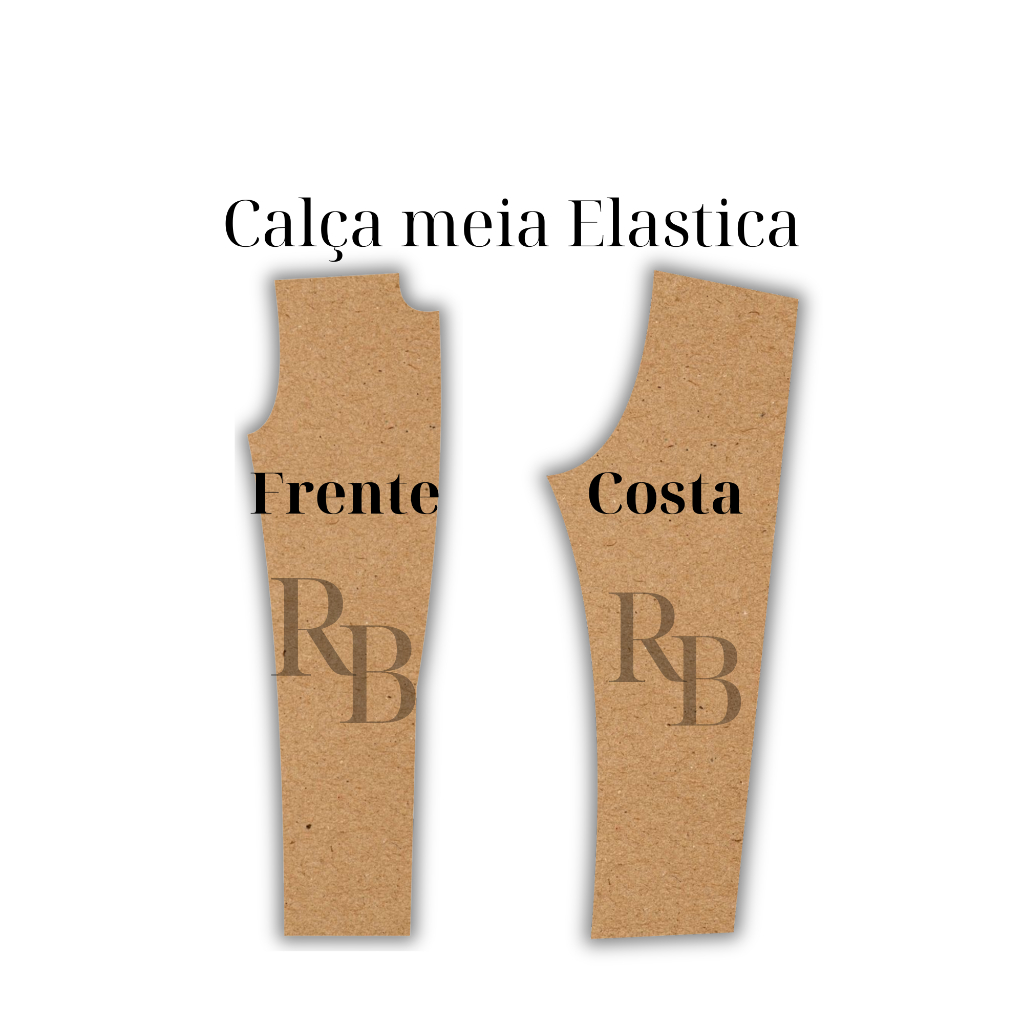 Molde, Modelagem Calça cos na frente e elástico 
